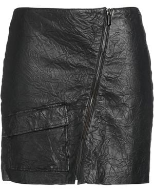 ARMANI EXCHANGE Mini Skirt Lambskin - Black