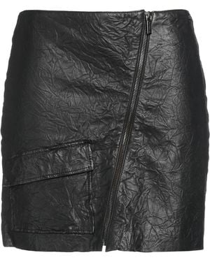 ARMANI EXCHANGE Mini Skirt Lambskin - Black