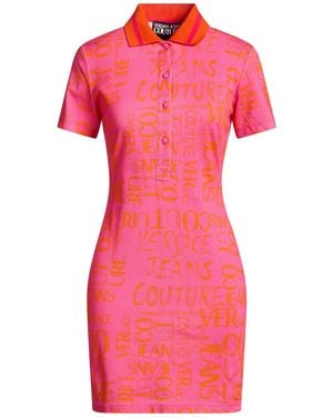 Versace Jeans Couture Mini Dress Cotton, Polyester, Elastane - Pink