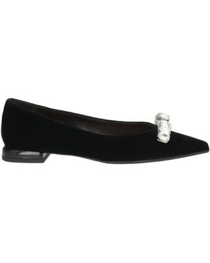 Chantal 1962 Ballet Flats Textile Fibers - Black