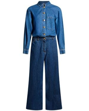 Alysi Jumpsuit Cotton - Blue