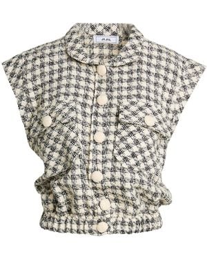 Jijil Vest Polyester, Acrylic, Cotton, Viscose - White