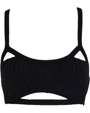 Jacquemus Top Polyester, Polyamide, Virgin Wool, Viscose - Black