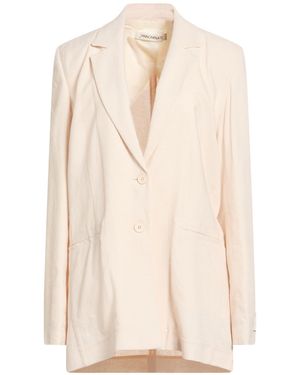 hinnominate Cream Blazer Linen, Viscose - White