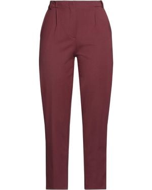 Patrizia Pepe Burgundy Trousers Polyester, Virgin Wool, Elastane - Red