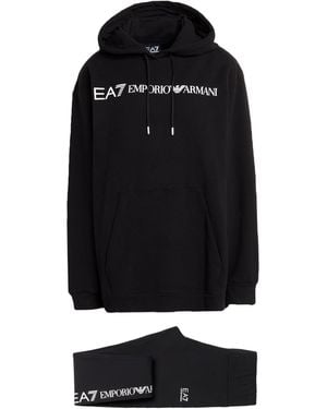EA7 Tracksuit Cotton, Elastane - Black