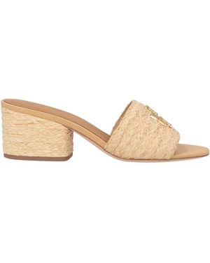 Tory Burch Sandals Textile Fibers - Natural
