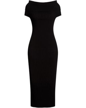 Sportmax Maxi Dress Viscose, Polyester, Polyamide, Elastane - Black
