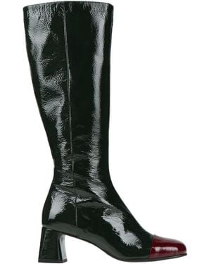 Zinda Dark Boot Leather - Black