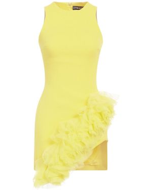 David Koma Mini Dress Virgin Wool - Yellow