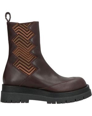 Missoni Ankle Boots Leather, Textile Fibers - Brown