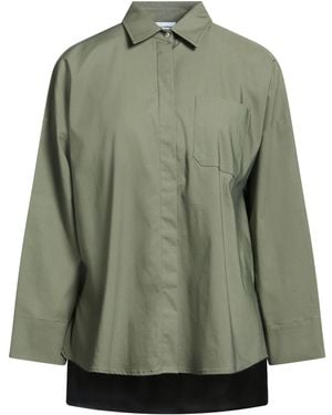 RUE DU BAC Military Shirt Cotton, Polyamide, Elastane - Green
