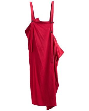 Y's Yohji Yamamoto Midi Dress - Red