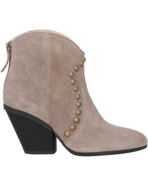 Hogan Taupe Ankle Boots Leather - Grey