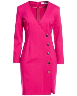LUCKYLU  Milano Mini Dress Viscose, Polyamide, Elastane - Pink