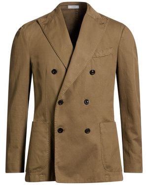 Boglioli Khaki Blazer Cotton, Linen, Elastane - Green