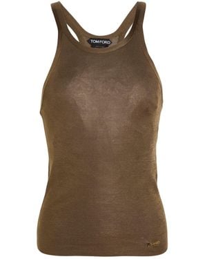 Tom Ford Tank Top Silk - Brown