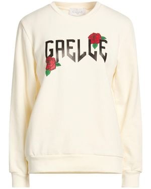 Gaelle Paris Ivory Sweatshirt Cotton - Natural