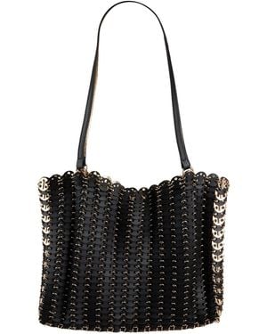 Rabanne Shoulder Bag Calfskin, Steel, Brass - Black
