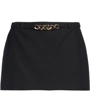 Valentino Garavani Mini Skirt Virgin Wool, Silk - Black
