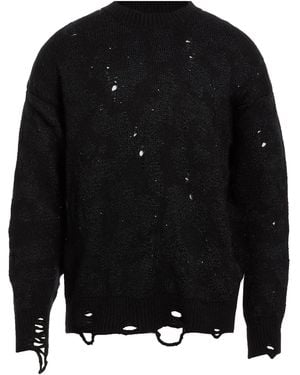 Laneus Chocolate Jumper Synthetic Fibres, Merino Wool, Mohair Wool, Wool - Black