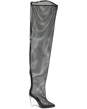 Alaïa Boot Textile Fibers - Gray
