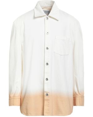 Lanvin Denim Shirt Cotton, Calfskin - White