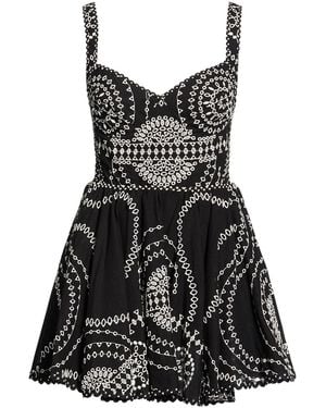 Charo Ruiz Mini Dress Cotton, Polyester, Linen - Black