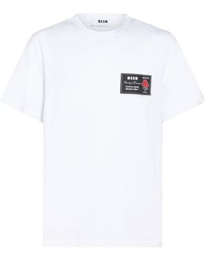 MSGM T-Shirt Cotton - White