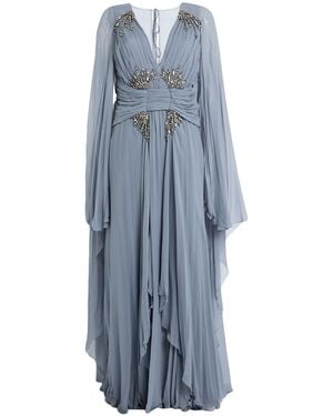 Alberta Ferretti Maxi Dress Silk - Blue