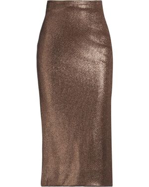 Siste's Capsule Midi Skirt Nylon, Elastane, Metallic Fibre - Brown