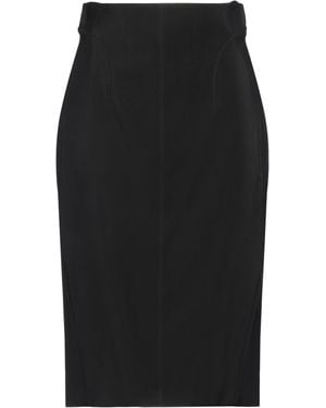 Mugler Midi Skirt Viscose, Virgin Wool - Black