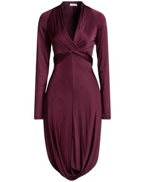 Ferragamo Plum Midi Dress Viscose, Elastane - Purple