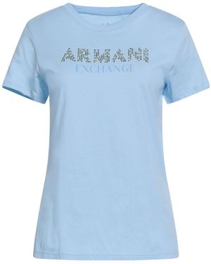 ARMANI EXCHANGE Sky T-Shirt Cotton - Blue