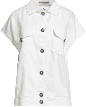 Akep Denim Outerwear Cotton, Polyester, Elastane - White