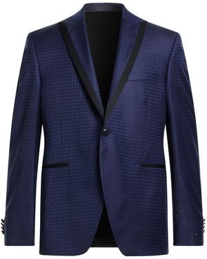 Luigi Bianchi Blazer Wool, Silk - Blue