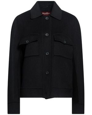 Max Mara Coat Virgin Wool, Silk, Cashmere - Black