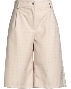 Motel Shorts & Bermuda Shorts Polyester, Viscose - Natural