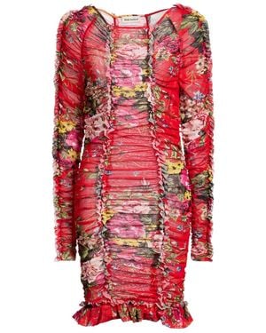 Molly Goddard Mini Dress Polyester - Red