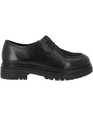 Emanuélle Vee Lace-Up Shoes Leather - Black
