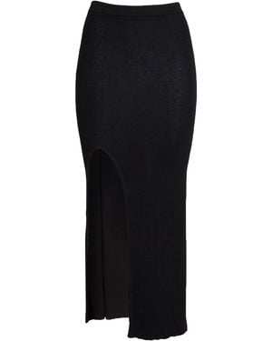 Rick Owens Maxi Skirt Cashmere, Polyamide, Elastane - Black