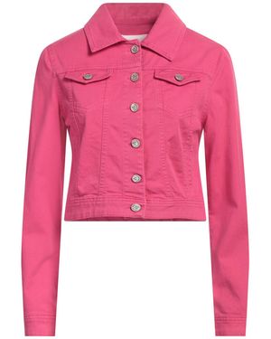 White Wise Fuchsia Denim Outerwear Cotton, Elastane - Pink