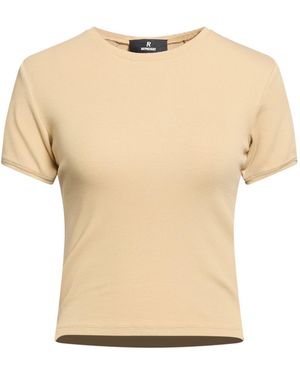 Represent Khaki T-Shirt Cotton, Elastane - Natural