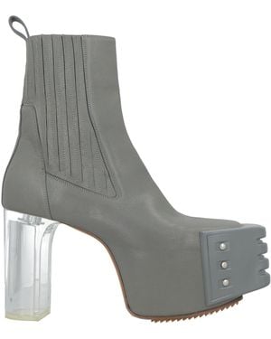 Rick Owens Ankle Boots Leather - Grey