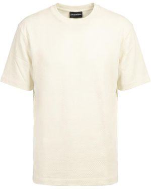 Emporio Armani Ivory T-Shirt Cotton - Natural