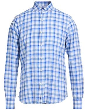 Savile Row Shirt Cotton, Linen - Blue