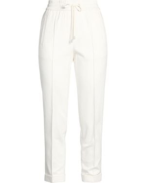 Peserico Easy Ivory Trousers Cotton, Polyamide - White