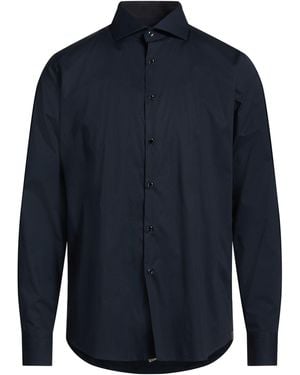 Manuel Ritz Midnight Shirt Cotton, Elastane - Blue