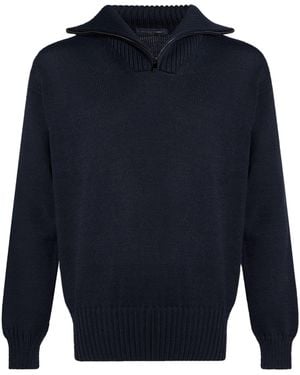 Daniele Fiesoli Midnight Turtleneck Merino Wool, Acrylic - Blue