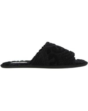 The Row Sandals Textile Fibers - Black